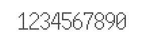 7×13数字点阵字体 ddN713AA1260