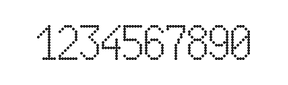 7×13数字点阵字体 ddN713AA1262