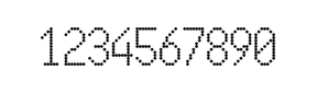7×13数字点阵字体 ddN713AA1263