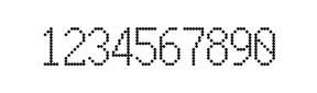 7×13数字点阵字体 ddN713AA1264
