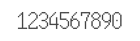 7×13数字点阵字体 ddN713AA1266