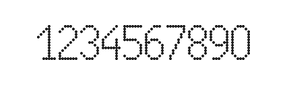 7×13数字点阵字体 ddN713AA1271