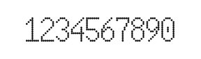 7×13数字点阵字体 ddN713AA1274