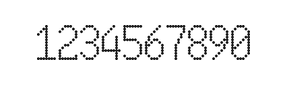 7×13数字点阵字体 ddN713AA1277