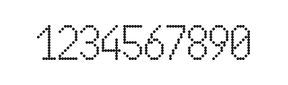 7×13数字点阵字体 ddN713AA1280