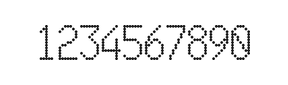 7×13数字点阵字体 ddN713AA1297
