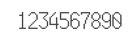 7×13数字点阵字体 ddN713AA1301