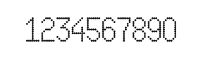 7×13数字点阵字体 ddN713AA1304