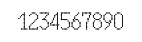 7×13数字点阵字体 ddN713AA1308