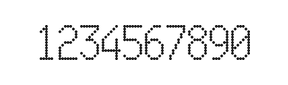 7×13数字点阵字体 ddN713AA1314