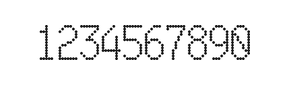 7×13数字点阵字体 ddN713AA1319