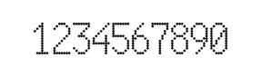 7×13数字点阵字体 ddN713AA1322