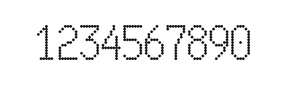 7×13数字点阵字体 ddN713AA1326