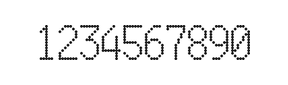 7×13数字点阵字体 ddN713AA1330