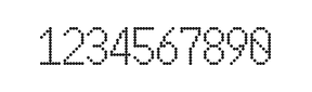 7×13数字点阵字体 ddN713AA1331