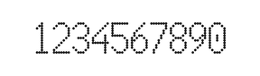 7×13数字点阵字体 ddN713AA1340