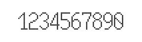 7×13数字点阵字体 ddN713AA1344