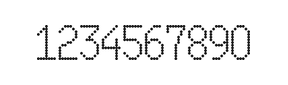 7×13数字点阵字体 ddN713AA1345