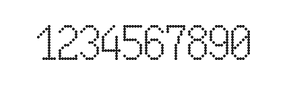 7×13数字点阵字体 ddN713AA1350