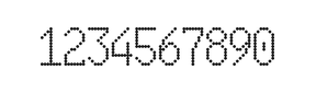 7×13数字点阵字体 ddN713AA1351