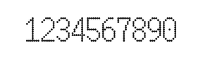 7×13数字点阵字体 ddN713AA1352