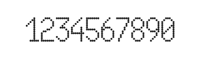 7×13数字点阵字体 ddN713AA1357