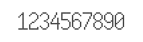 7×13数字点阵字体 ddN713AA1359