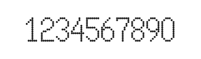 7×13数字点阵字体 ddN713AA1365