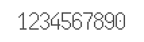 7×13数字点阵字体 ddN713AA1369