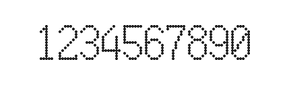 7×13数字点阵字体 ddN713AA1377