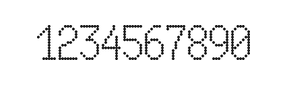 7×13数字点阵字体 ddN713AA1379