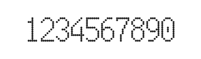 7×13数字点阵字体 ddN713AA1383