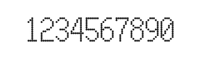 7×13数字点阵字体 ddN713AA1388