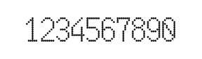 7×13数字点阵字体 ddN713AA1393