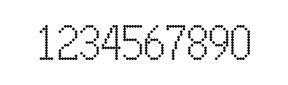 7×13数字点阵字体 ddN713AA1397