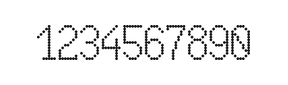7×13数字点阵字体 ddN713AA1398