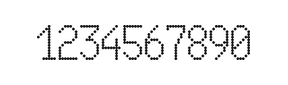 7×13数字点阵字体 ddN713AA1402