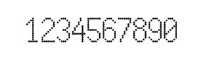 7×13数字点阵字体 ddN713AA1406