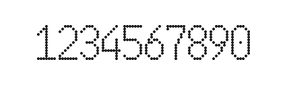 7×13数字点阵字体 ddN713AA1418