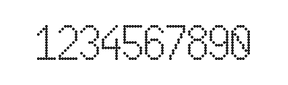 7×13数字点阵字体 ddN713AA1422