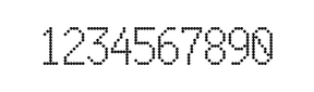 7×13数字点阵字体 ddN713AA1423