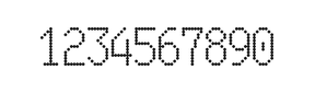 7×13数字点阵字体 ddN713AA1425