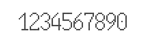7×13数字点阵字体 ddN713AA1429