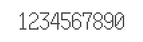 7×13数字点阵字体 ddN713AA1432