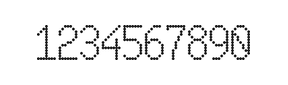 7×13数字点阵字体 ddN713AA1435