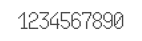 7×13数字点阵字体 ddN713AA1439