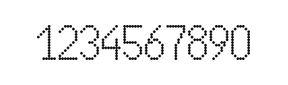 7×13数字点阵字体 ddN713AA1442