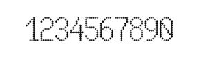 7×13数字点阵字体 ddN713AA1443