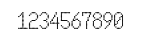 7×13数字点阵字体 ddN713AA1449