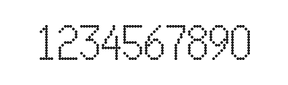 7×13数字点阵字体 ddN713AA1453